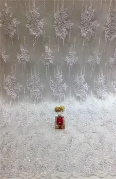 

Latest apparel cloth French tulle lace fabric African net lace fabric for party dress PDN221(5yards/pc)