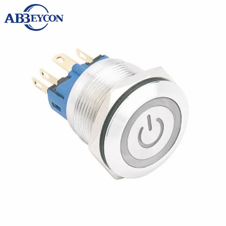 

waterproof 28mm momentary maintained reset 3V/5V/12V/24V/110V/220V power logo angel eye ring illuminated 36v push button switch