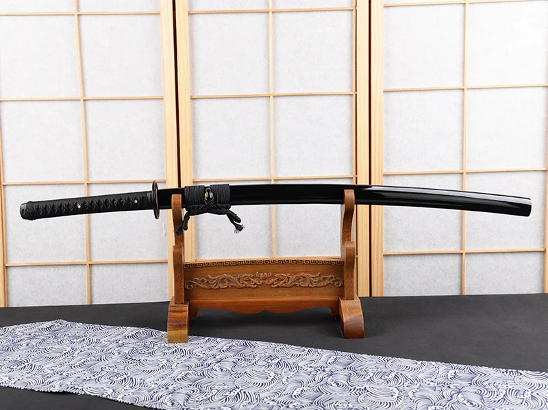 Brandon Swords Very Sharp Samurai Katana Folded Steel Clay Tempered Japanese Sword Full Tang Blade Samurai Sword Battel Ready