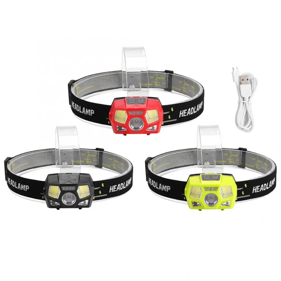 USB Перезаряжаемый Мини светодиодный налобный фонарь индукционный налобный фонарь для кемпинга на открытом воздухе