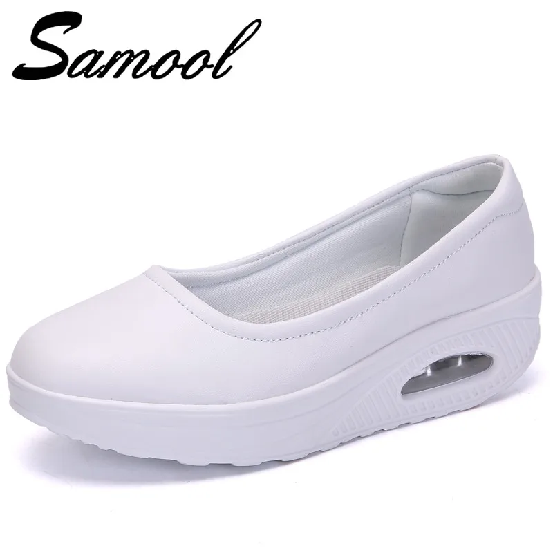 comfy white flats