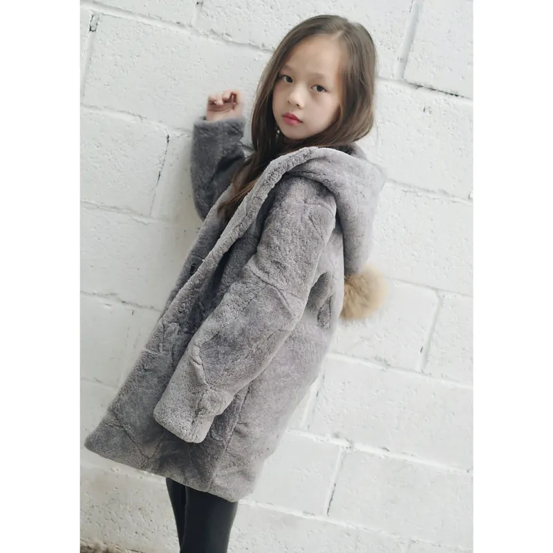 JKP/ г. Зимнее детское кожаное пальто из овечьей кожи пальто из овчины для мальчиков и девочек, теплая хлопковая куртка, одежда YJR-01