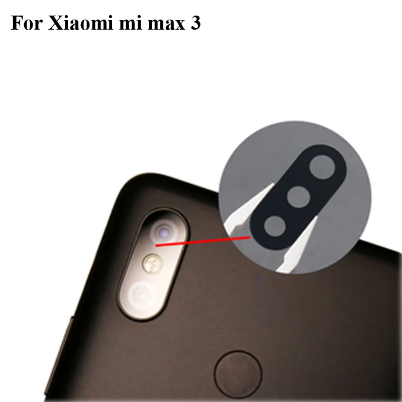 2PCS Replacement For Xiaomi mi Max 3 max3 Back Rear Camera Lens Glass max | Мобильные телефоны и аксессуары