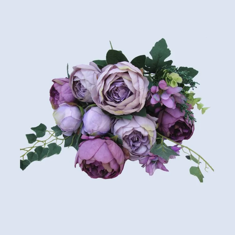artificial silk flowers European 1 Bouquet Peony festival patriarch placed flower for wedding Home Party Decoration (2)