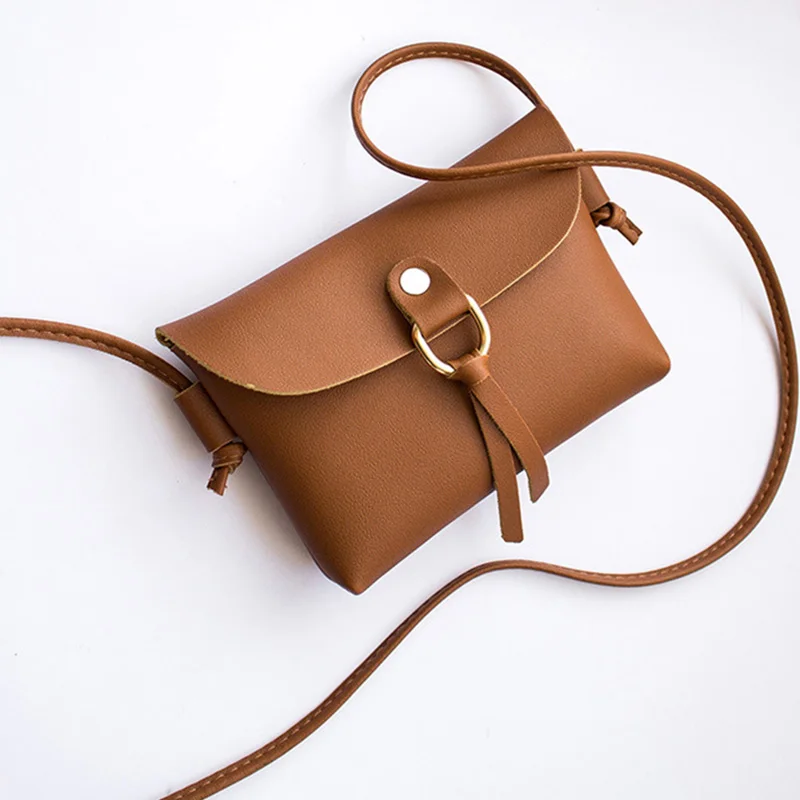 Горячая Распродажа, женская маленькая сумочка с кисточками, сумочка, модная искусственная кожа, мини сумка через плечо для дам, одноцветные элегантные сумки - Цвет: browm