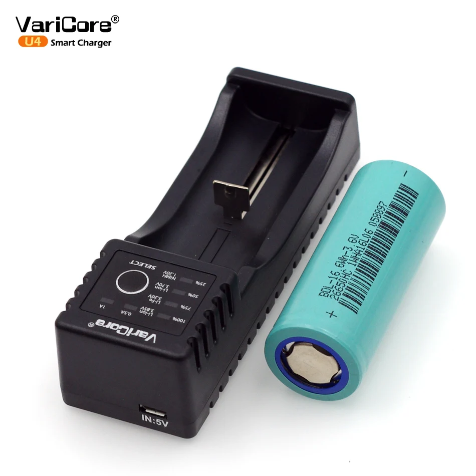 Varicore 26650 4800 мА/ч литий ионный 20a 3 7 V батарея питания + u4 1 2 V/3 18650/26650/18350/16340/aa/aaa