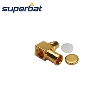 Superbat MMCX штекер под прямым углом припой для полужесткие 0,08" кабель RG405 RF разъем