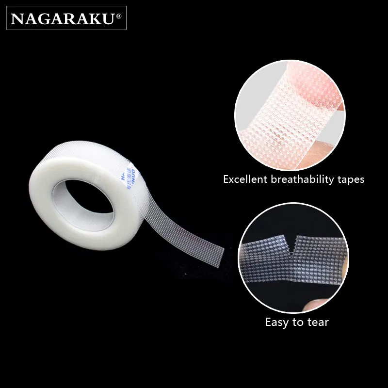 

NAGARAKU PE material breathable and anti-allergy easy tear eye tapes for grafting false eyelash better than paper tapes