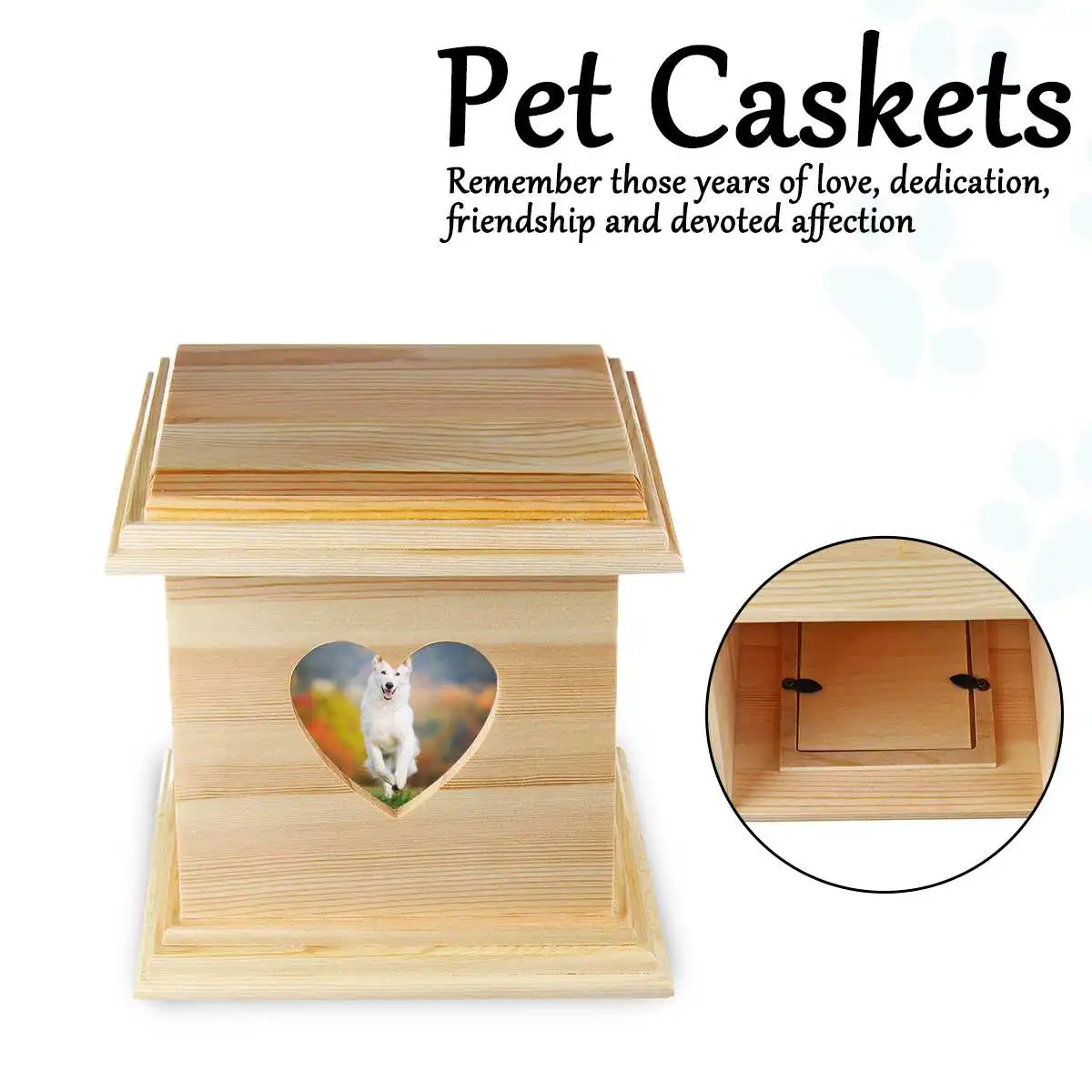 

Wooden Mini Cat Dog Urns Small Pet Cremation Urn Pet Ashes Holder Pet Caskets Keepsake Heart Type Memorial Urn