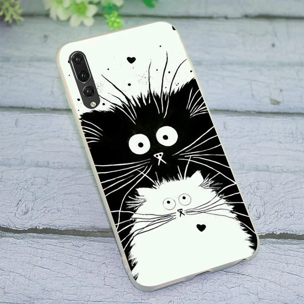 Чехол с забавной кусочкой кошек панды для Huawei P10 чехол Mate 10 20 P9 Lite чехлы P20 Pro P Smart P30