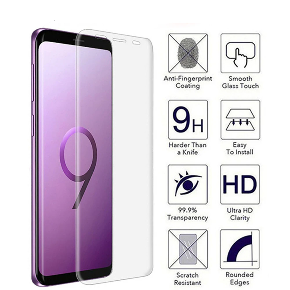

9H for samsung Galaxy note 5 note 8 note 9 tempered glass phone screen protector on the glass smartphone protective film