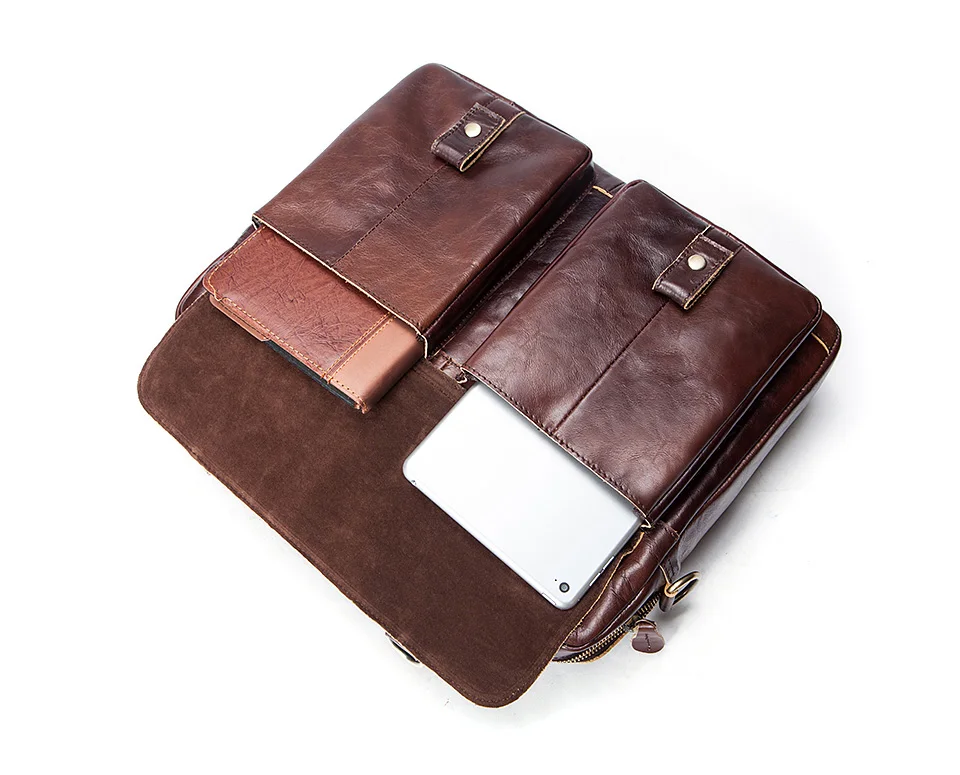 Mva Genuine Leather Men Briefcase Quality Cow Leather Men Shoulder Bag Cheap Price Business Laptop Bags Genuine Leather Bag Men