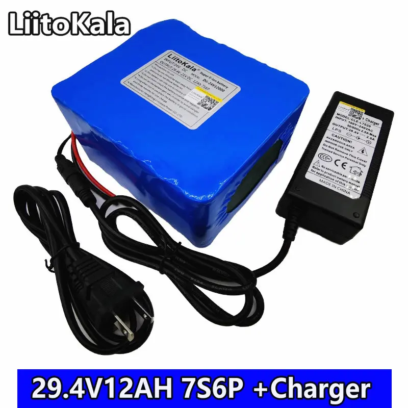 Аккумуляторная батарея Liitokala 24 7s6p Victory в 12 Ач электрическая литиевая 18650/24 (29 4 в)