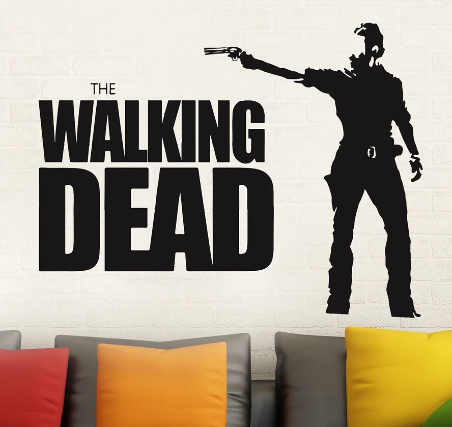 

Walking Dead Wall Decal Sticker Decor Sticker The Walking Dead Collection 4 Removable Vinyl Sticker Living room Mural D201