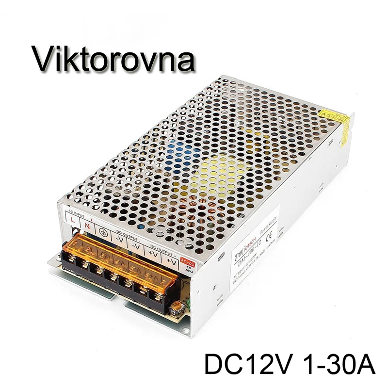 

1Pcs led driver 12v power supply for LED strip AC 85-265v 110V 220V to DC 12V 1A 5A 10A 15A 20A 30A Switch Adapter Transformer