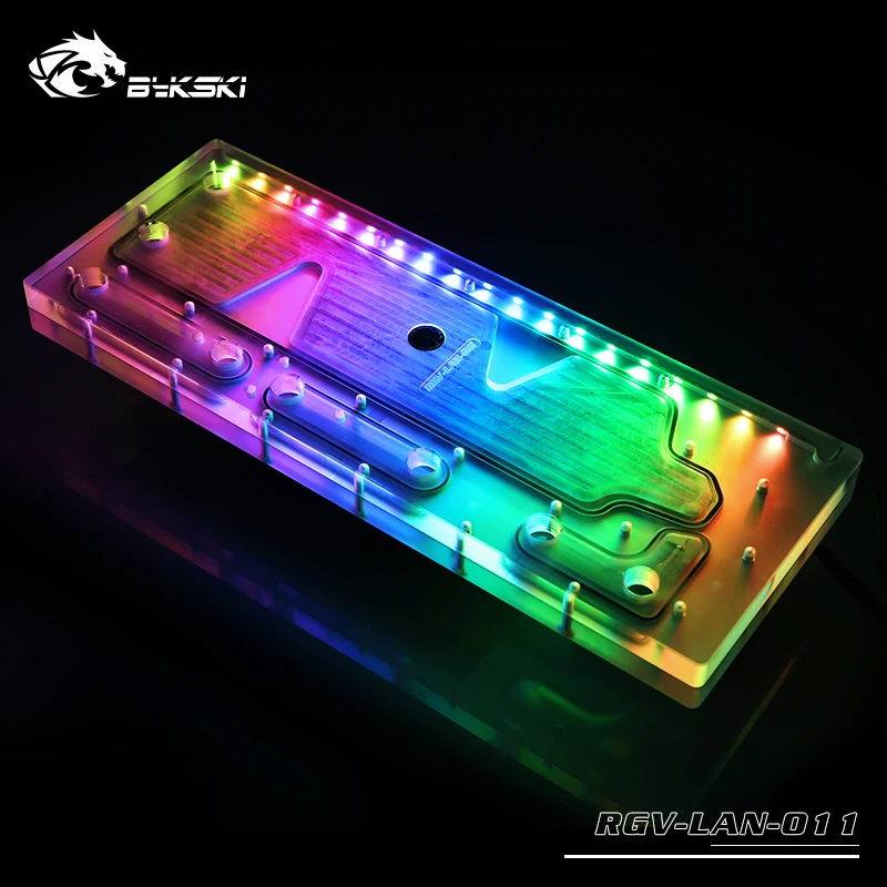 Popular  BYKSKI Acrylic Board Water Channel Solution use for LIAN LI O11 Dynamic Case for CPU and GPU Block 