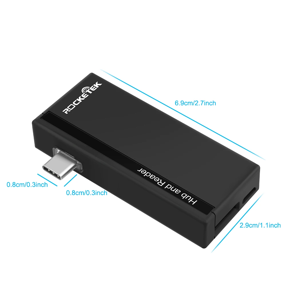 Rocketek type-c usb 3,0 портовый концентратор otg type c устройство для чтения карт памяти Адаптер для SD/TF micro SD macbook/mac pro/mac air pc компьютер