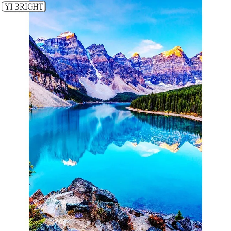 

Diamond Embroidery Full Square Landscape Diamond Painting Cross Stitch Scenic Diamond Mosaic Rhinestones Mountain Needlework XY1