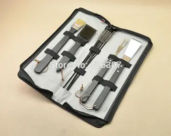 

Outdoor barbecue grill cooking BBQ tools set picnic portable stainless steel camping clip shovel needle