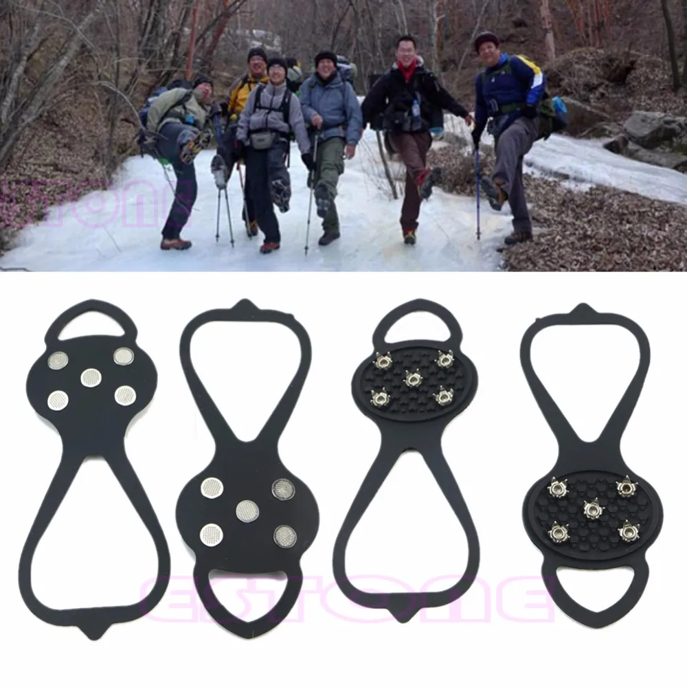 THINKTHENDO 1 пара ледяные зимние шипы Нескользящие обувь Grippers Crampon Walk Cleats|ice snow|snow iceboot