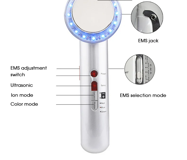 7in1 Ultrasoinc EMS Cavitation Machine Slimming Massager Anti Cellulite Beauty Photon LED Ultrasound Therapy Weight Loss Body