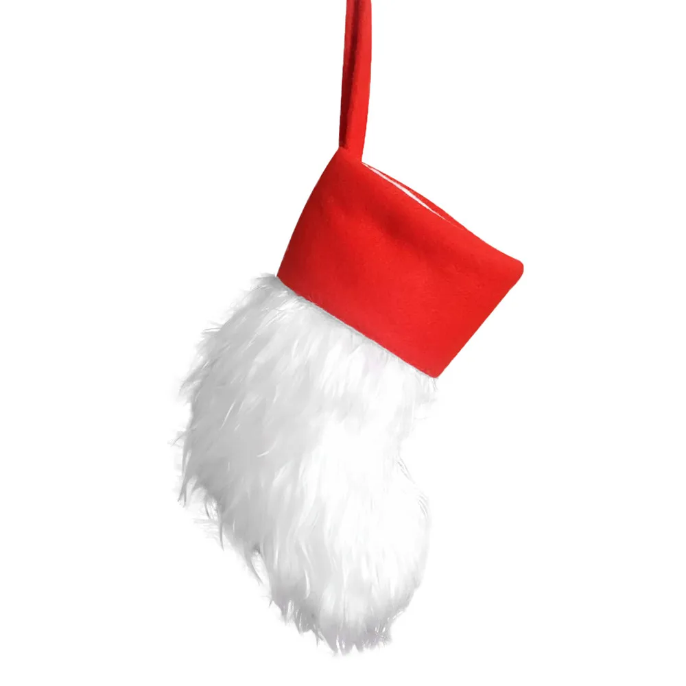 Подвесные носки, елочные Плюшевые рождественские чулки, праздничные украшения, Подарочная сумка, рождественские украшения для дома, рождественские подарочные сумки@ P2