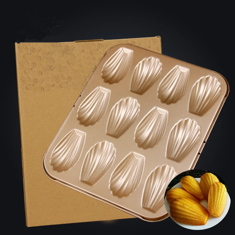 MSART 12 Cup Madeleine Pan Shell Cupcake Mold Bread Moulds DIY Cooking