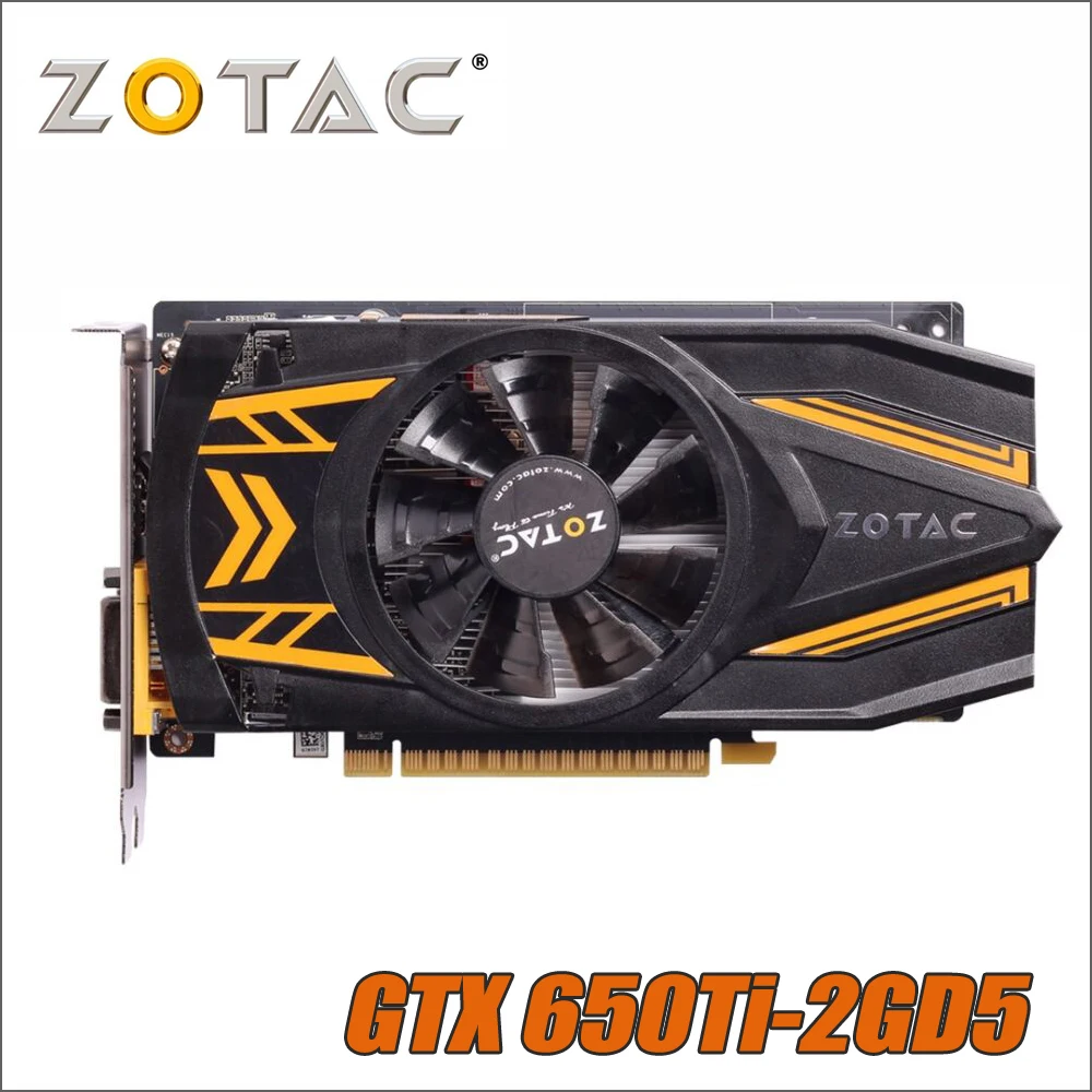 Видеокарта ZOTAC GeForce GTX 650 Ti 650ti 2GD5 2 Гб 128 бит GTX650 GDDR5 видеокарты для nVIDIA карта GTX650Ti Hdmi Dvi VGA