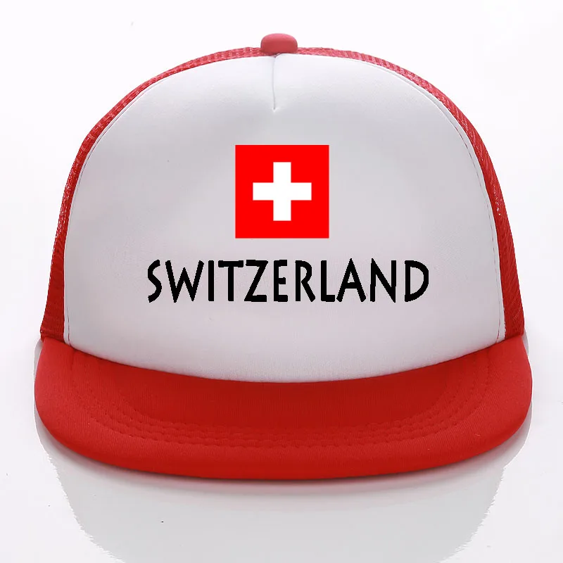 Футбольные кепки для взрослых дальнобойщиков, Футбольная сетчатая бейсболка, Женская Солнцезащитная шляпа с швейцарским флагом, мужские летние бейсболки - Цвет: 4