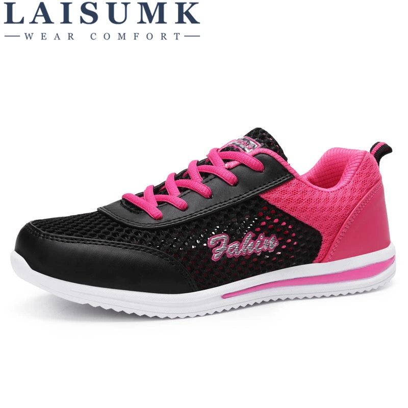 

2019 LAISUMK Women Shoes Fashion Lace-Up Leisure Female Shoes Woman New Arrivals Breathable Women Sneakers Shoes Tenis Feminino