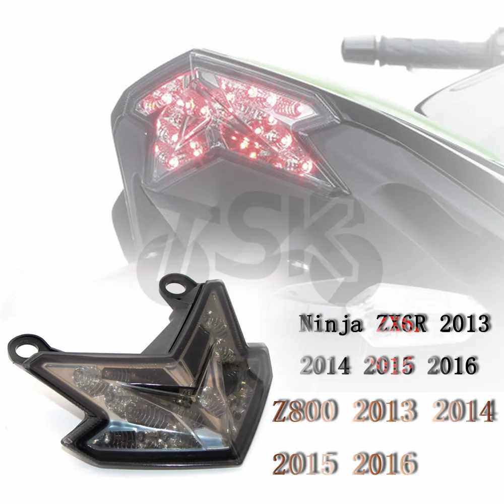 

High quality Motorcycle Accessories Integrated LED Tail Light Turn signal For KAWASAKI Ninja ZX6R ZX-6R Z800 Z 800 2013-2016