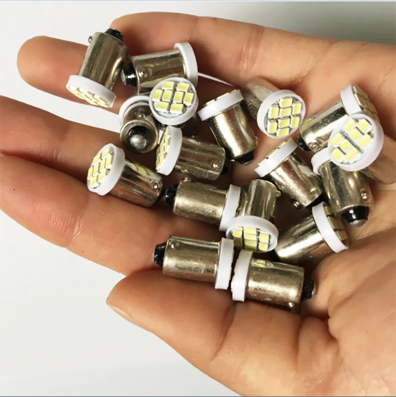 

500X Truck LED 12V 24V BA9S 8 SMD 3020 LED 8SMD 1206 T4W Interior Reading Light Bulbs White Blue Red Yellow Green