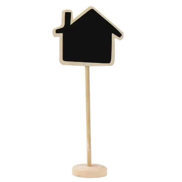 

10 Pieces Mini Hanging Blackboard in Wood Message board Wooden Table Decoration board Notes board Wedding and Party Decor-Hous