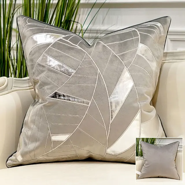 Avigers Luxury Grey Gold Silver Cushion Covers Decorative Pillow Cases