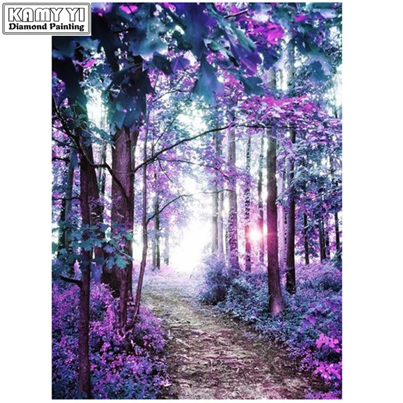 

Diamond Painting Landscape Diamond Embroidery Full Round Diy Kit Drill Needlework Diy Rhinestone Mosaic Picture BK