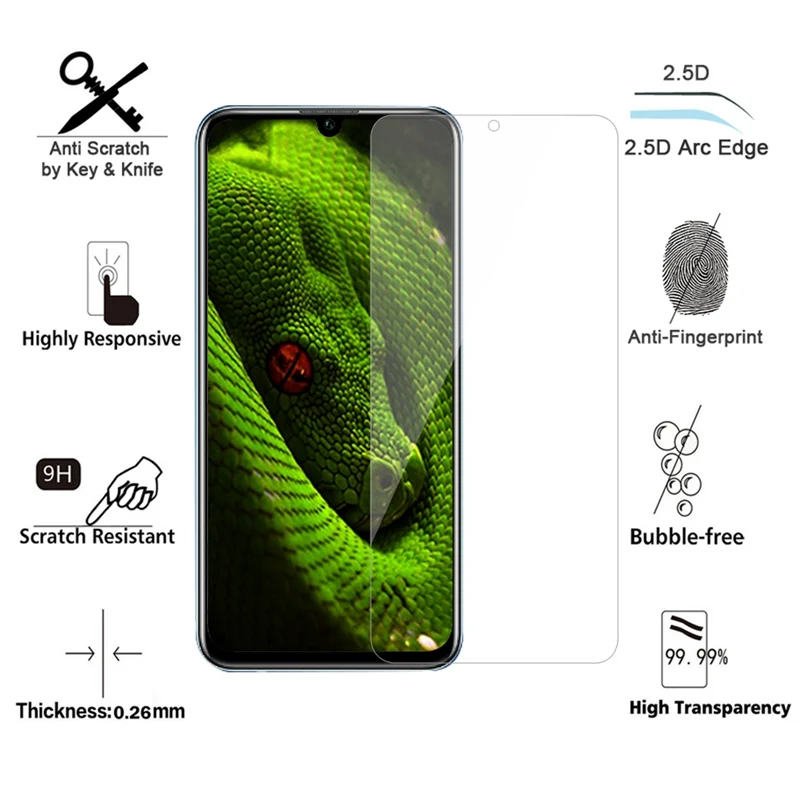 Закаленное стекло 9H 2.5D для Huawei Honor 10 Lite Защитное Honor10 lite Защита экрана