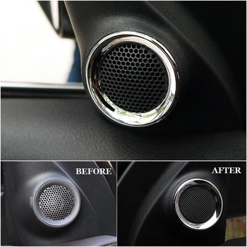 

Inner Front Trim Chrome Speaker 2pcs Portable Stereo Pair Protector Door