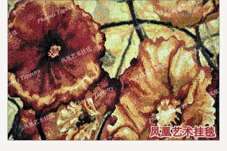 Очарование мака гобелен настенный 135*85 см домашний текстиль пейзаж картины украшения Обюссон жаккардовая ткань H175