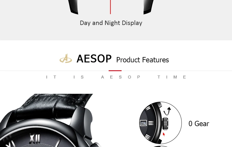 AESOP часы мужские брендовые автоматические механические часы черные кожаные мужские наручные часы Мужские часы Relogio Masculino