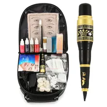 Перманентный макияж бровей Тату машина ручка Полный косметический микроблейдинг ручка комплект с тату аксессуары и сумка для хранения