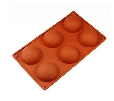 

6 Cavities Semi circle Ball Shape Silicone Cake Baking Mold Cake Pan Muffin Cups Soap Moulds Biscuit Chocolate Ice Mold