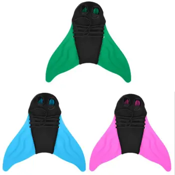 

New Children's Swimming Fins 1 Pc Training Flippers Color Siamese Diving Tail Swimming Equipment qiang