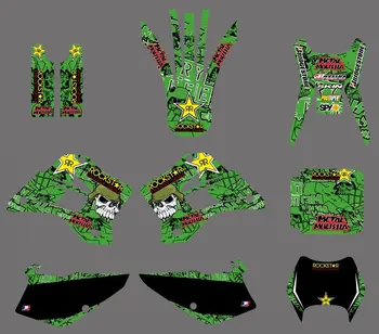 

GRAPHICS & BACKGROUNDS DECAL STICKER Kit for Kawasaki KDX200 KDX220 1995-2005 2006 2007 2008 2 strokes KDX 200 220