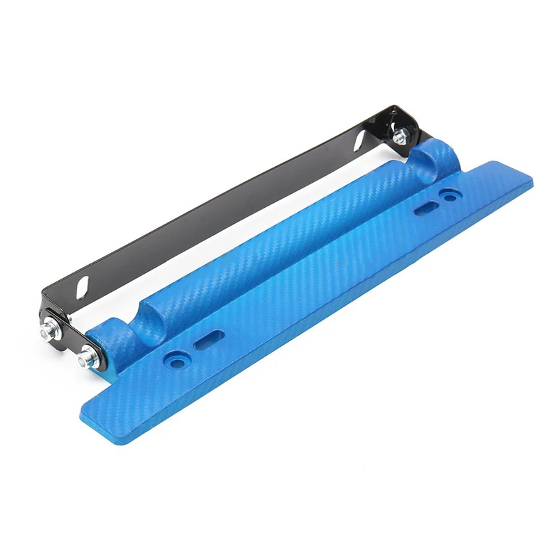 Newest Carbon Fiber Front Bumper Adjustable License Plate Frame Mount Bracket Holder