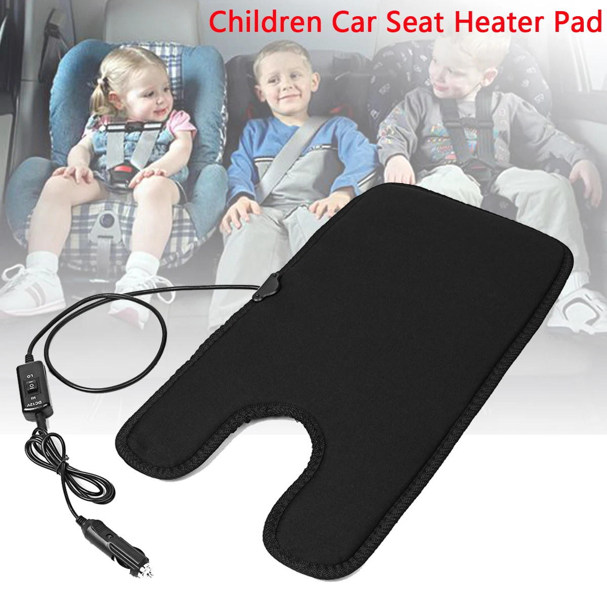 50*27cm Safety 12V Universal Auto Baby Winter Car Seat Cover Children