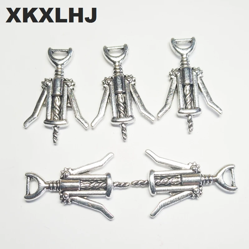 

XKXLHJ 10pcs Charms wine opener 26*16mm Tibetan Silver Plated Pendants Antique Jewelry Making DIY Handmade Craft