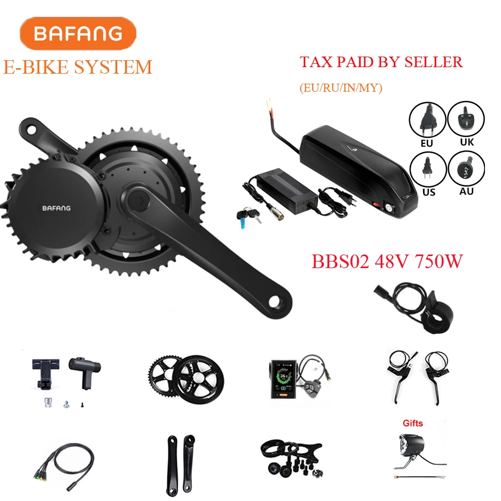 Bafang 48V 750W BBS02 Mid Drive Motor Electric Bike Conversion Kit 15AH Battery Ebike Kits DIY Biycle | Обустройство дома