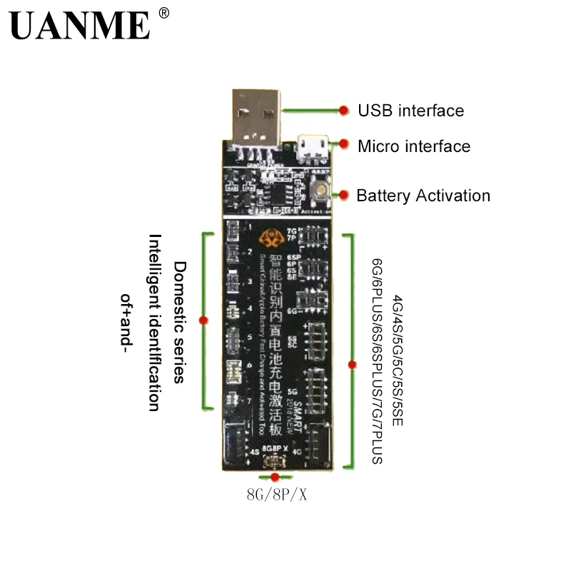 UANME Телефон Батарея активация плата пластина зарядка USB кабель джиг для iPhone 4-8X VIVO huawei samsung xiaomi Тест цепи
