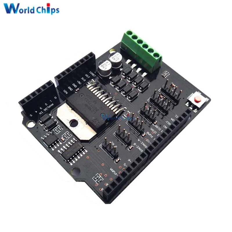 Плата расширения L298P для Arduino UNO R3 MEGA2560 заменяемая двухканальная двигателя
