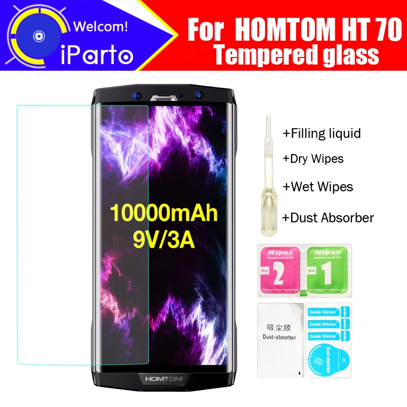 HOMTOM HT70 закаленное стекло 100% оригинальная Премиум 9H 2.5D Защитная пленка для